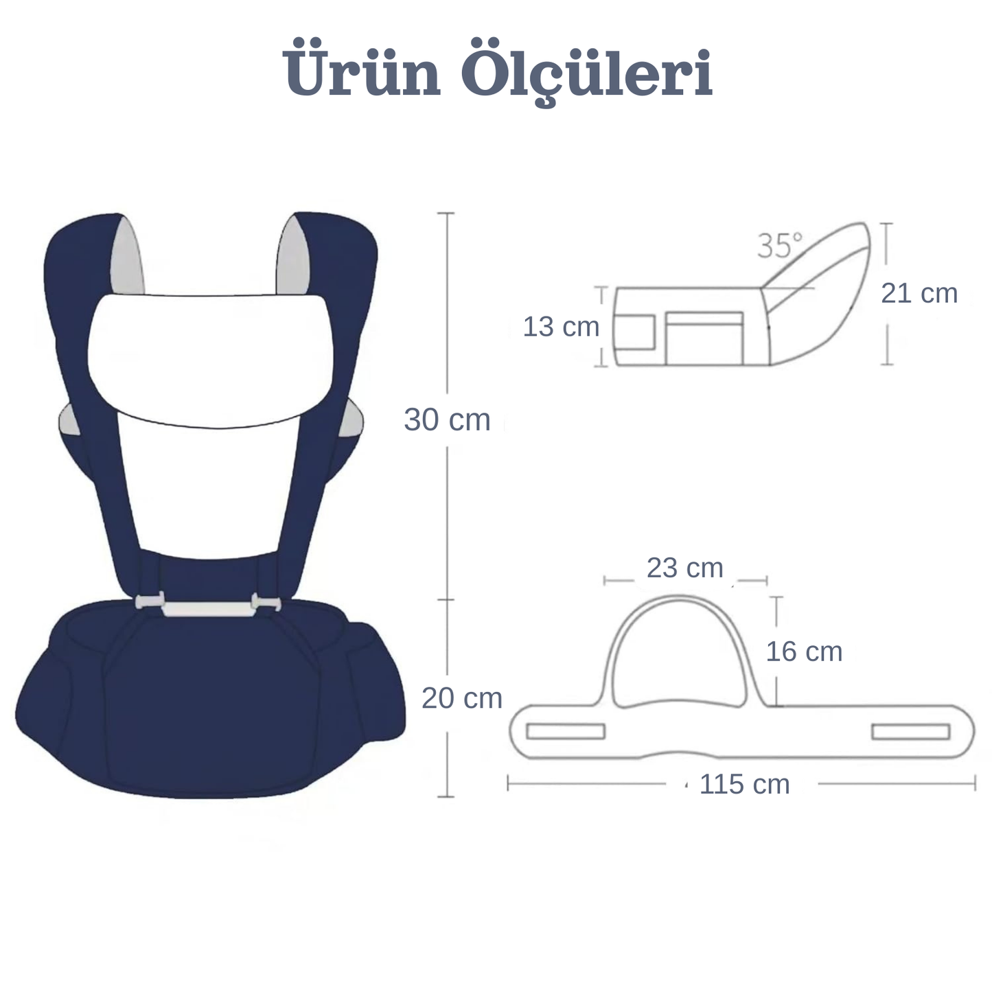 Çantalı Ergonomik Oturaklı Çift Yönlü Kanguru Bebek Taşıyıcı