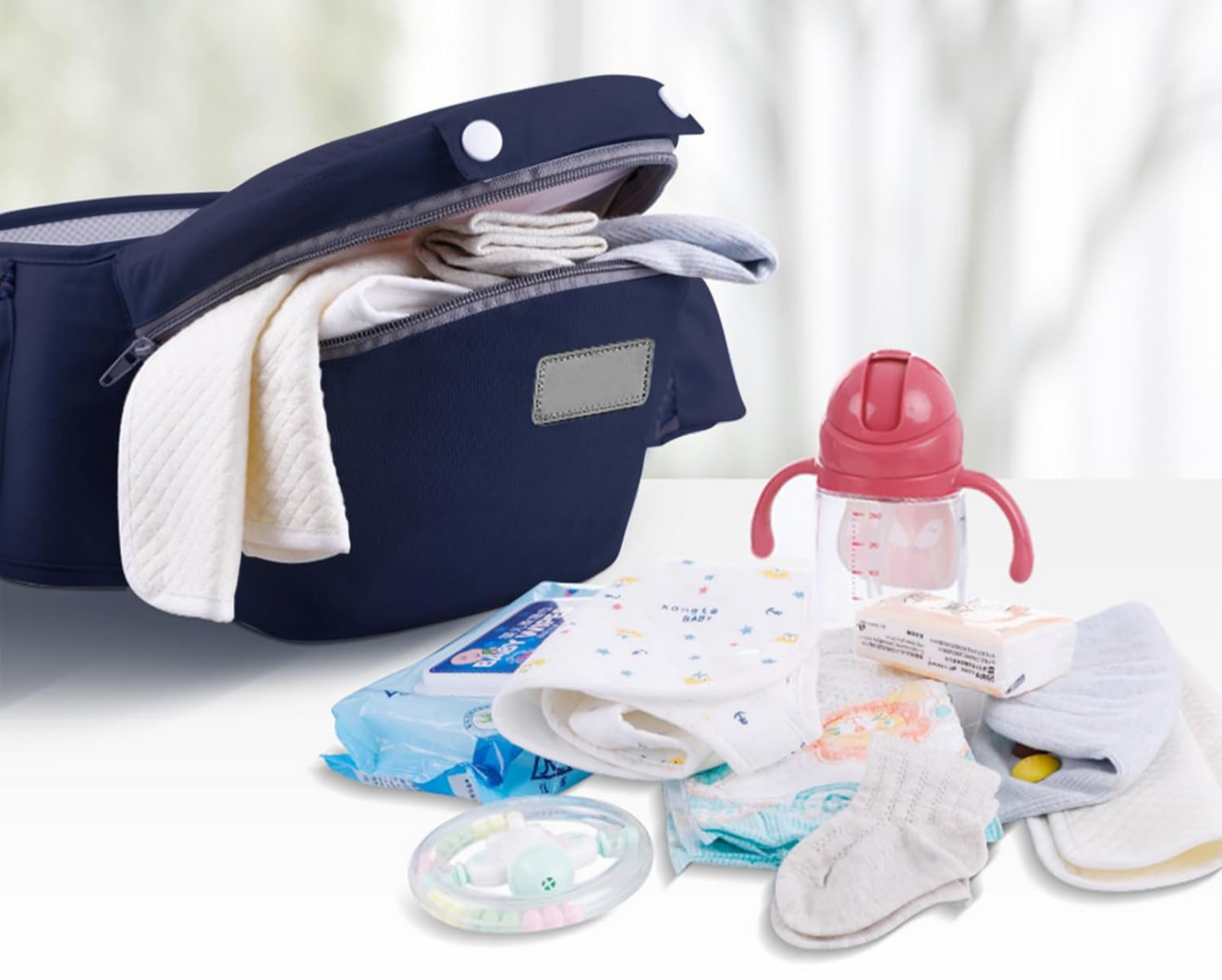 Çantalı Ergonomik Oturaklı Çift Yönlü Kanguru Bebek Taşıyıcı