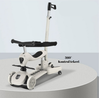Highwaykick Ebeveyn Kontrollü Oturaklı Scooter Denge Bisikleti