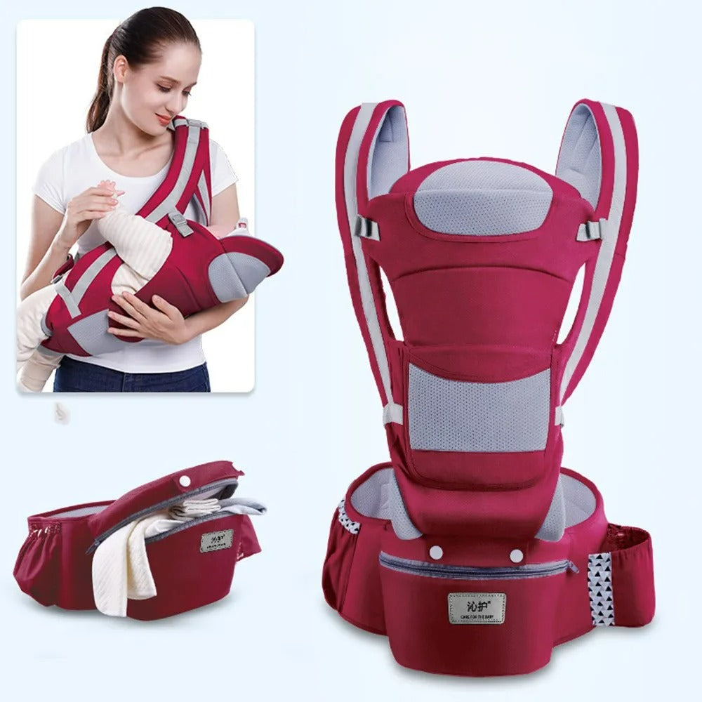 Çantalı Ergonomik Oturaklı Çift Yönlü Kanguru Bebek Taşıyıcı