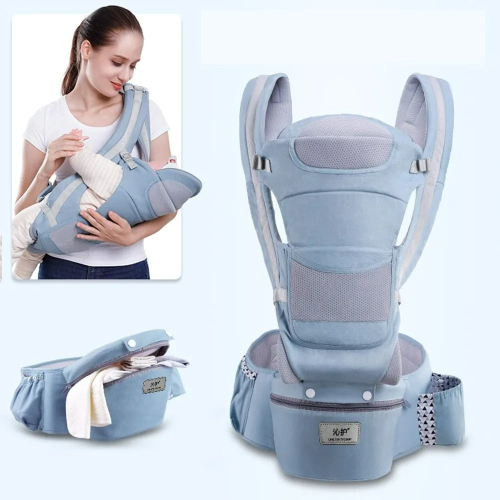 Çantalı Ergonomik Oturaklı Çift Yönlü Kanguru Bebek Taşıyıcı