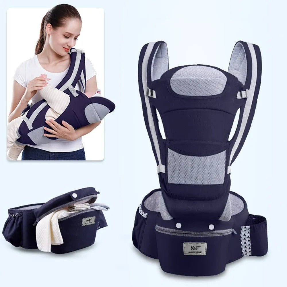 Çantalı Ergonomik Oturaklı Çift Yönlü Kanguru Bebek Taşıyıcı
